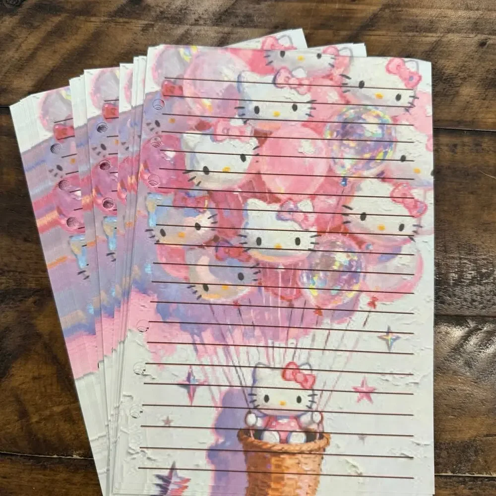 Hello Kitty A5 Binder with matching printed paper